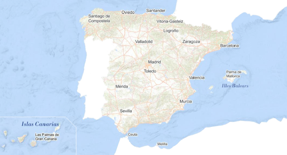 Fondo mapa de España